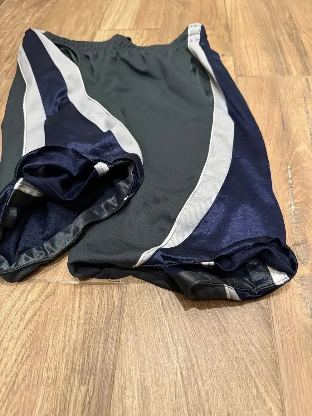 Starter Reversible Mesh Athletic Basketball Shorts Gray Navy Size Small 28-30